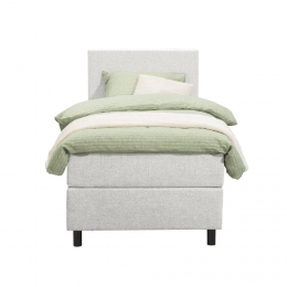 25korting-LeenBakker-BoxspringLivEgaal-Ecru-90x200Cm-RondePoot-Stof-Crme