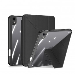 DuxDucis-HoesgeschiktvoorAppleiPadMini72024-Magneetsluiting-AutoSleepWakefunctie-MetPencilhouder-Zwart