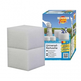 OpOpLeenBakker-SummerFun-Cartridgefilter2Stuks-Universeel-Polyester-Wit-12x12x10Cm