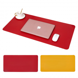 MuismatXXL-BureauOnderlegger-Muismatten-AntiSlip-120x60cm-Kunstleer-RoodGeel
