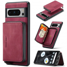 CaseMe-TelefoonhoesjegeschiktvoorGooglePixel8ProMetMagnetischePasjeshouder-BackCover-Rood