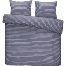 LeenBakker-DekbedovertrekRees-Blauw-240x200Cm-PolyesterKatoen-Grijs