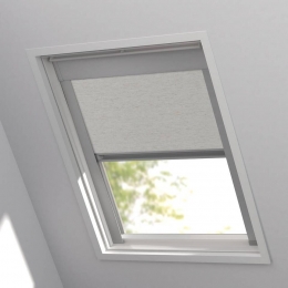 25korting-LeenBakker-FenstrDakraamrolgordijnHamburgVerduisterend-Linnen25013-Polyester-Beige-120x10x10Cm