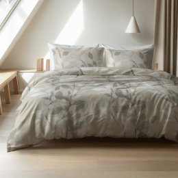 Sale-34DekbedovertrekKatoenFlanel-Essence-Eenpersoons140x200Cm-GrijsAntracietMeerkleurigFlanel-Strepen-SleeptimeElegance-Dekbed-Discounternl