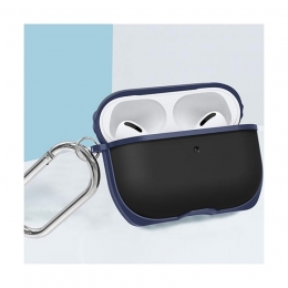 WIWU-HoesgeschiktvoorAirpodsPro-AirpodsProhoesje-SiliconenCase-DonkerBlauw