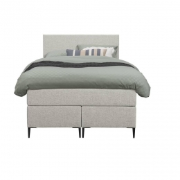 25korting-LeenBakker-BoxspringLivEgaal-Ecru-120x200Cm-SlankePoot-Stof-Crme