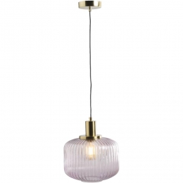 40korting-LeenBakker-HanglampFemme-120x25x25Cm-Glas-Roze