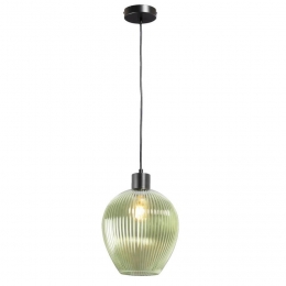 LeenBakker-HanglampJolien-22x120Cm-GlasMetaal-Groen