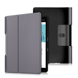 TabletHoesgeschiktvoorLenovoYogaSmartTab101-Tri-FoldBookCase-Grijs