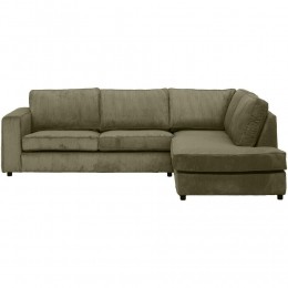 20korting-LeenBakker-HoekbankStuttgartRechts-Olijf-Stof-Groen-207x267x80Cm
