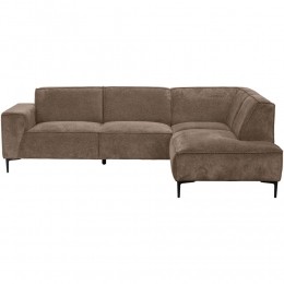20korting-LeenBakker-HoekbankRomyRechts-Egon-Stof-Taupe-195x260x78Cm
