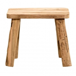 LeenBakker-KrukQuincy-Teak-36x40x30Cm-Teakhout-Bruin