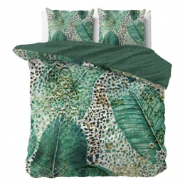 DekbedovertrekKatoen-Satijn-Lydia-Eenpersoons140x200Cm-MeerkleurigGroenKatoen-satijn-Natuur-Manilla-Dekbed-Discounternl