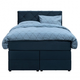 25korting-LeenBakker-BoxspringMetOpbergruimteLivGeruit-120x200Cm-StofVelvet-Blauw