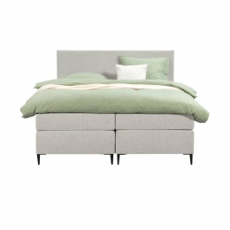 25korting-LeenBakker-BoxspringLivEgaal-Ecru-160x200Cm-SlankePoot-Stof-Crme