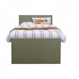 BoxspringmetvoetbordLivegaal-groen-120x200cm-vierkantepoot-LeenBakker
