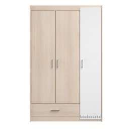 25korting-LeenBakker-KledingkastCharly3-deurs-Acaciakleur-180x112x52Cm-Spaanplaat-Beige
