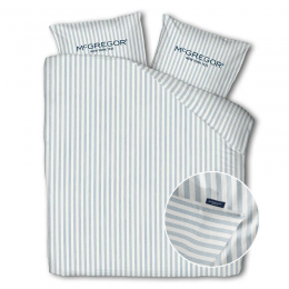 Sale-33DekbedovertrekMcGregor-Katoen-Blauw-Tweepersoons200x200Cm-WitBlauwKatoen-StrepenHotelLuxe-McGregor-Dekbed-Discounternl