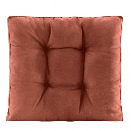 LeenBakker-LoungekussenFlorenceRug-Terracotta-73x73Cm-PolyesterKatoen-BruinRood