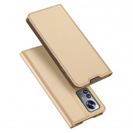DuxDucis-TelefoonhoesjegeschiktvoorXiaomi12Pro-SkinProBookCase-Goud