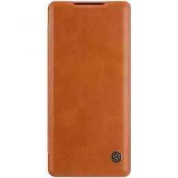OnePlusNordN100Hoesje-QinLeatherCase-FlipCover-Bruin