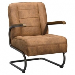 FauteuilIvar-stof-cognac-LeenBakker