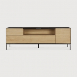 EthnicraftTV-meubelBlackbirdGeoliedEikenhout180cm-Zwart