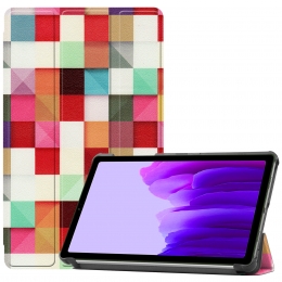 Case2go-TabletHoesgeschiktvoorSamsungGalaxyTabA7Lite2021-Tri-FoldBookCase-Blocks