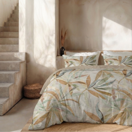 DekbedovertrekPercaleKatoen-Oasis-Lits-JumeauxXL260x200Cm-WitMeerkleurigPercaleKatoen-Effen-Presence-Dekbed-Discounternl