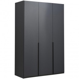 20korting-LeenBakker-KledingkastMilaan3-deurs-Grafiet-208x135x58Cm-Spaanplaat-GrijsZwart