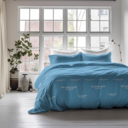 DekbedovertrekMcGregor-Blauw-Eenpersoons140x200Cm-BlauwMicrovezel-Tekst-McGregor-Dekbed-Discounternl