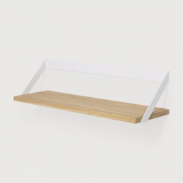 EthnicraftWandplankRibbonEikenhout70cm-NaturelWit