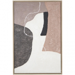 LeenBakker-SchilderijNevaZandkleur-90x60Cm-MDF-BeigeCrmeGrijsBruin-38x60x90Cm