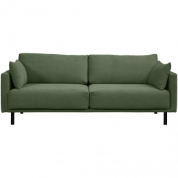 25korting-LeenBakker-BankSiem3-zits-RibFjord-Stof-Groen-94x208x83Cm