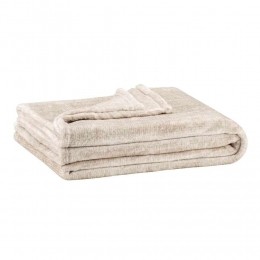 LeenBakker-PlaidXavier-130x160Cm-PolyesterFleece-Taupe