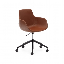 KaveHomeBureaustoelTissianaPUleder-Bruin
