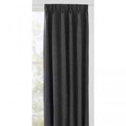 LeenBakker-GordijnstofRibeSemiVerduisterend-Antraciet-Polyester-Grijs-B150Cm
