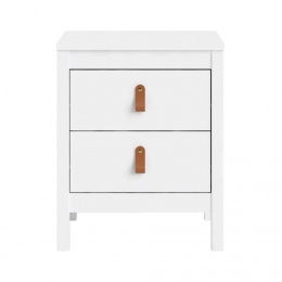 25korting-LeenBakker-NachtkastjeMadeira-2Lades-Spaanplaat-Wit-38x44x54Cm