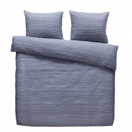 LeenBakker-DekbedovertrekRees-Blauw-200x200Cm-KatoenPolyester-Grijs