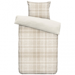 LeenBakker-DekbedovertrekPhilip-Zandtaupe-140x200220Cm-Polyester-TaupeBeige