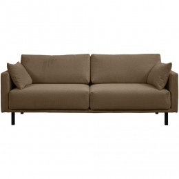 20korting-LeenBakker-BankSiem3-zits-Egon-Stof-Bruin-94x208x83Cm