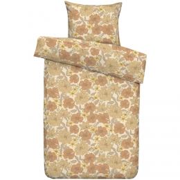 LeenBakker-DekbedovertrekLela-Oker-140x200220Cm-Katoen-RozeBeigeWit