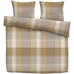 LeenBakker-DekbedovertrekQuebec-200x200220Cm-Katoen-Bruin