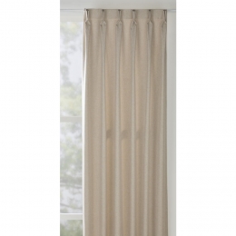 LeenBakker-GordijnstofLoomLichtdoorlatend-PolyesterGerecycledKunststof-Beige-B150Cm