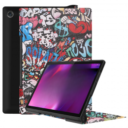 TabletHoesgeschiktvoorLenovoYogaTab112021-Tri-FoldBookCase-Graffiti