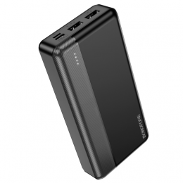 Borofone-Powerbank20000mAH-Incl2xUSBaansluiting-MetLEDDisplay-Zwart