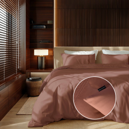 DekbedovertrekEgyptischKatoen-Uni-Koraal-Tweepersoons200x240Cm-RoodEgyptischKatoenKatoen-HotelLuxe-Presence-Dekbed-Discounternl