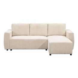 LeenBakker-SlaapbankNovara-Ecru-85x230x155Cm-Stof-Beige