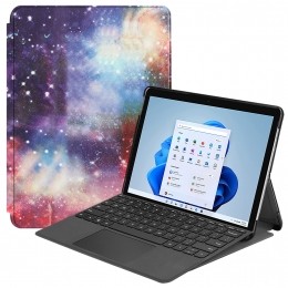 Case2go-TabletHoesgeschiktvoorMicrosoftSurfacePro8-Tri-FoldBookCase-Galaxy