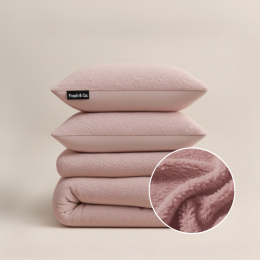 DekbedovertrekTeddy-Roze-Lits-Jumeaux240x220Cm-RozeMicrovezelTeddy-Effen-FreshAndCo-Dekbed-Discounternl